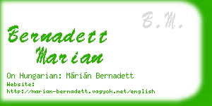 bernadett marian business card