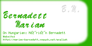 bernadett marian business card